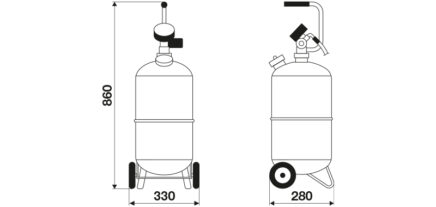 Raasm Λαδιέρα Αναρρόφησης 80L Με Γυάλα