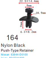 Κλιπς θόλου προφυλακτήρα Nissan Isuzu - JW0164