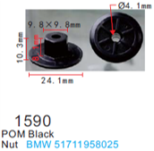 Κλιπς παξιμάδι προστατευτικού πάνελ BMW - JW1590