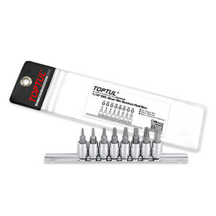 Toptul Σετ Καρυδάκια με μύτη Torx  Κοντά 1/4 (37mm) ,Τ8-Τ40, 8pcs
