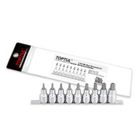 Toptul Σετ Καρυδάκια με μύτη Torx Οπής Κοντά 1/2 (55mm) ,Τ20-Τ60, 10pcs