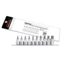 Toptul Σετ Καρυδάκια με μύτη Torx Κοντά 1/2 (55mm) ,Τ20-Τ70, 10pcs