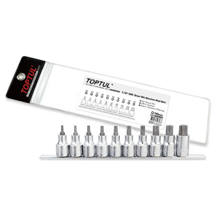 Toptul Σετ Καρυδάκια με μύτη Torx Κοντά 1/2 (55mm) ,Τ20-Τ70, 10pcs