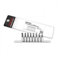 Toptul Σετ Καρυδάκια με μύτη Torx Οπής Κοντά 1/4 (37mm) ,Τ8-Τ40, 8pcs
