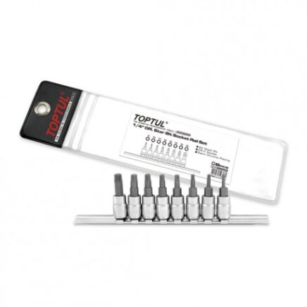 Toptul Σετ Καρυδάκια με μύτη Torx Οπής Κοντά 1/4 (37mm) ,Τ8-Τ40, 8pcs