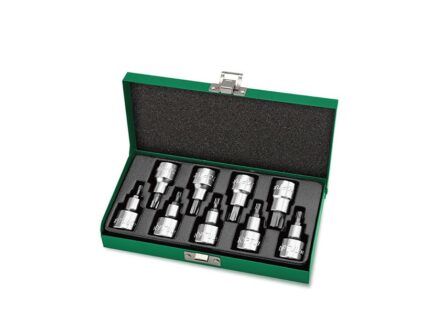 Toptul Σετ Καρυδάκια με μύτη Torx Κοντά 55mm (T20-T60) 9τμχ