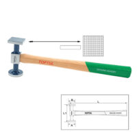 Toptul Σφυρί Light Shrinking - Flat Face + Milled Square Face Φ40mm 38x38mm