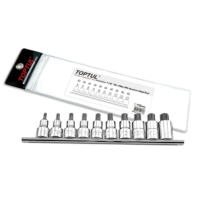 Toptul Σετ Καρυδάκια με μύτη Ribe Κοντά 1/2 (55mm) , Μ5-Μ16 , 10pcs