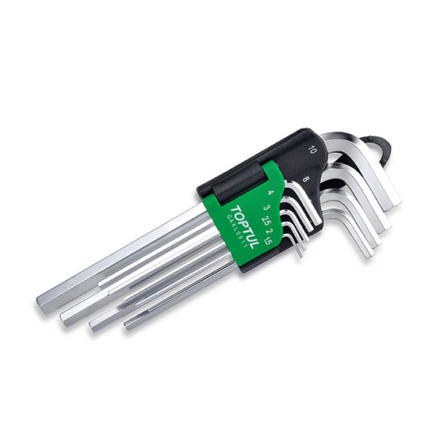Toptul Κλειδιά Γωνίας Allen Long Type 1,5-10mm 9pcs