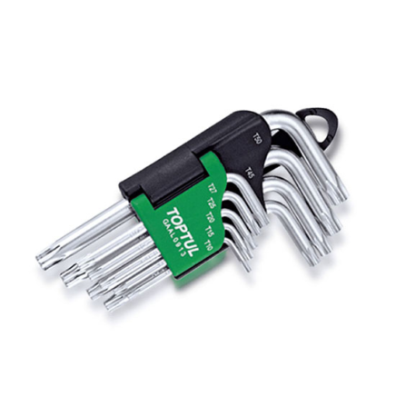 Toptul Κλειδιά Γωνίας Torx Short Type T10-T50 9pcs