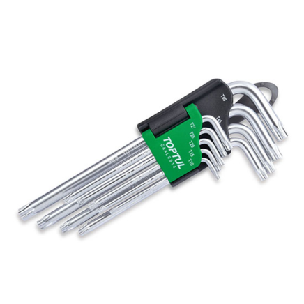 Toptul Κλειδιά Γωνίας Torx Long Type T10-T50 9pcs