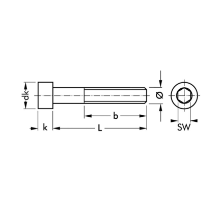 Βίδες με κεφαλή Allen 10mm DIN/7984 Γαλβανιζέ - Image 2